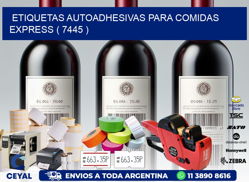 ETIQUETAS AUTOADHESIVAS PARA COMIDAS EXPRESS ( 7445 )