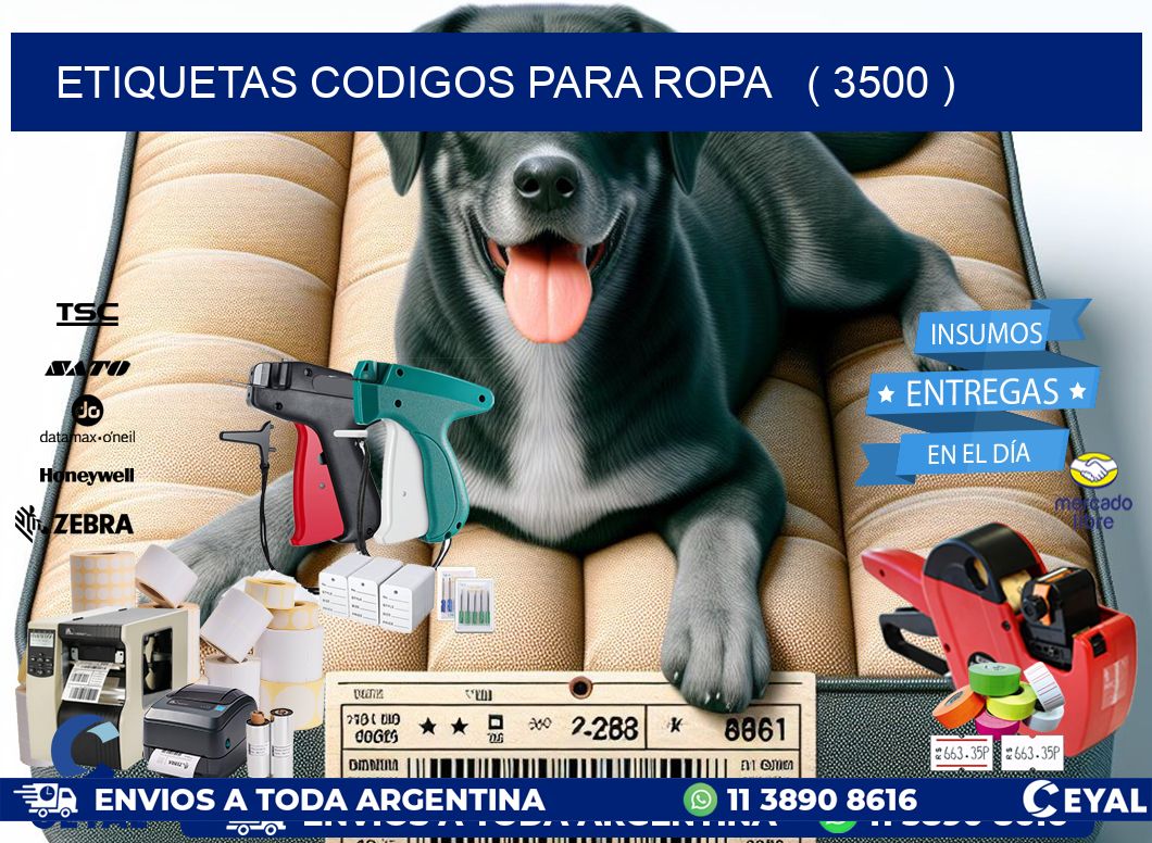 ETIQUETAS CODIGOS PARA ROPA   ( 3500 )
