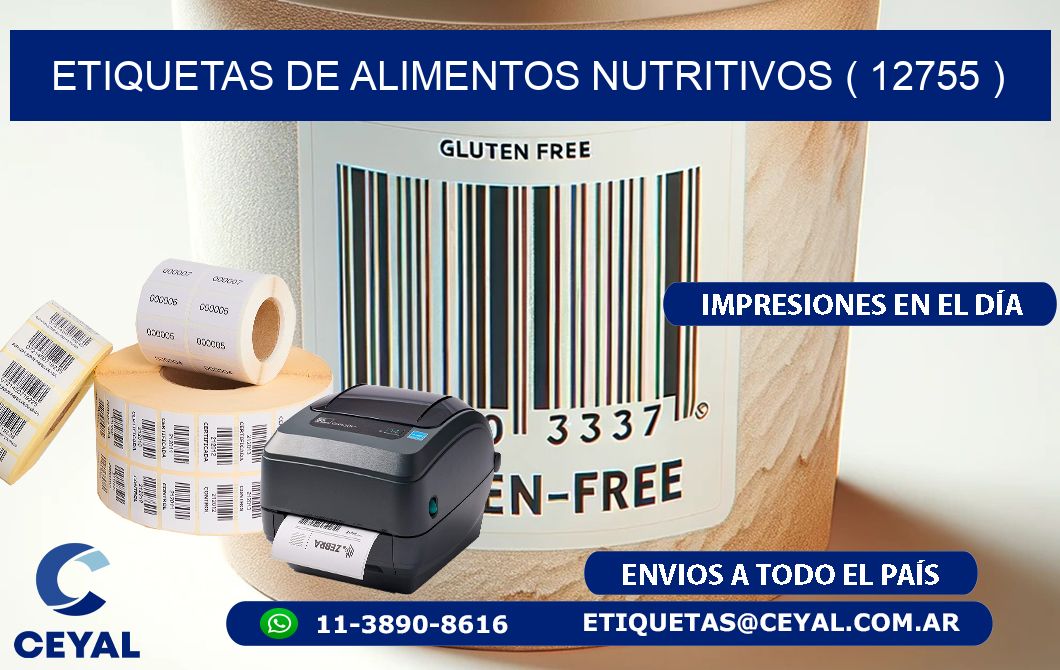 ETIQUETAS DE ALIMENTOS NUTRITIVOS ( 12755 )