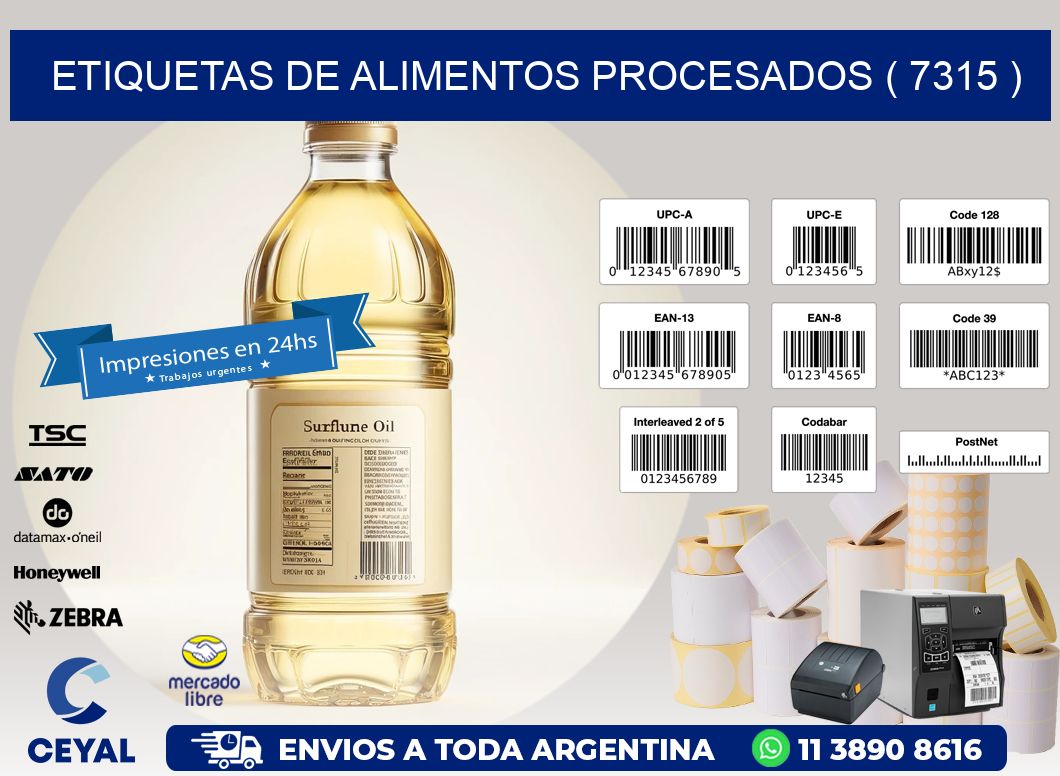 ETIQUETAS DE ALIMENTOS PROCESADOS ( 7315 )