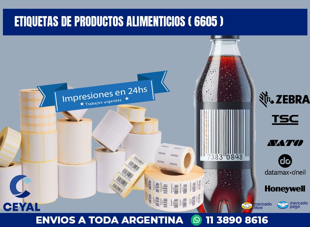 ETIQUETAS DE PRODUCTOS ALIMENTICIOS ( 6605 )