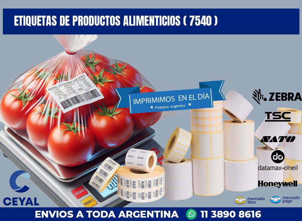 ETIQUETAS DE PRODUCTOS ALIMENTICIOS ( 7540 )