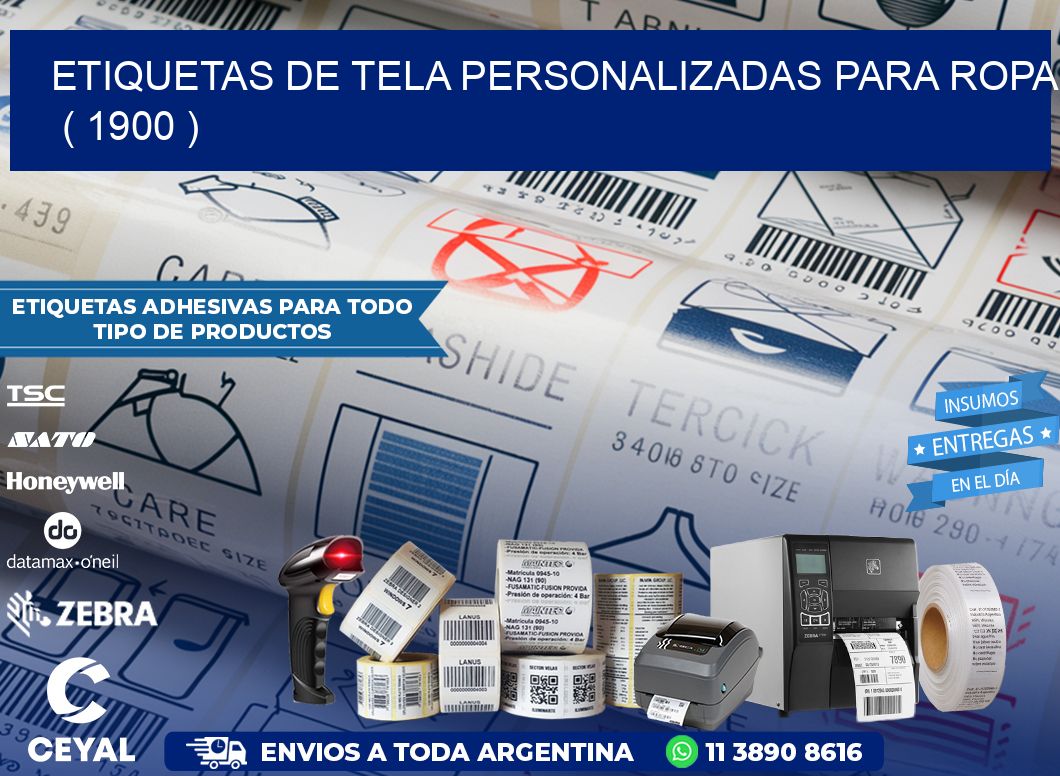 ETIQUETAS DE TELA PERSONALIZADAS PARA ROPA   ( 1900 )
