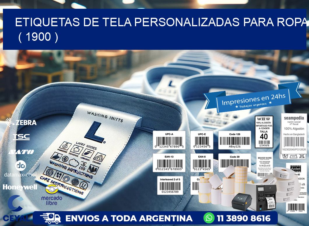 ETIQUETAS DE TELA PERSONALIZADAS PARA ROPA   ( 1900 )