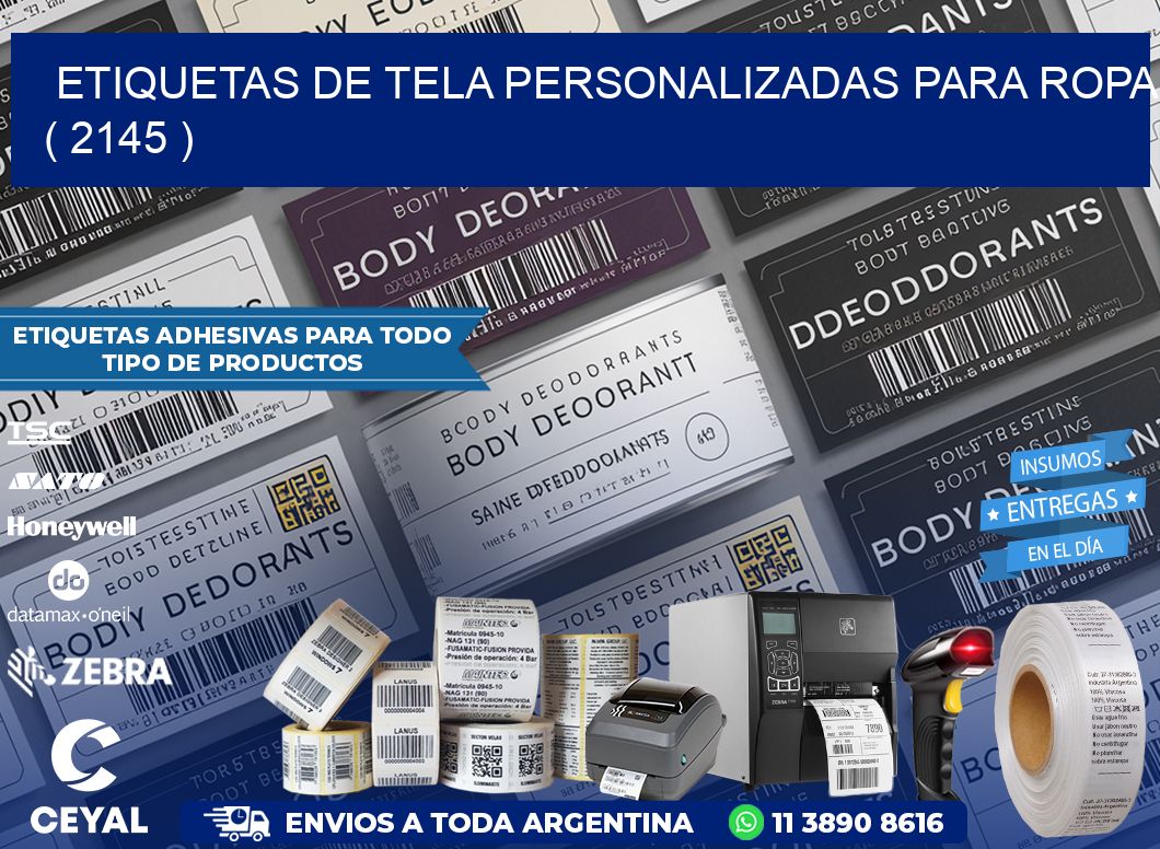 ETIQUETAS DE TELA PERSONALIZADAS PARA ROPA ( 2145 )