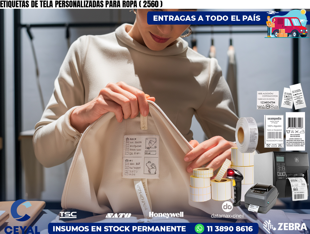 ETIQUETAS DE TELA PERSONALIZADAS PARA ROPA ( 2560 )