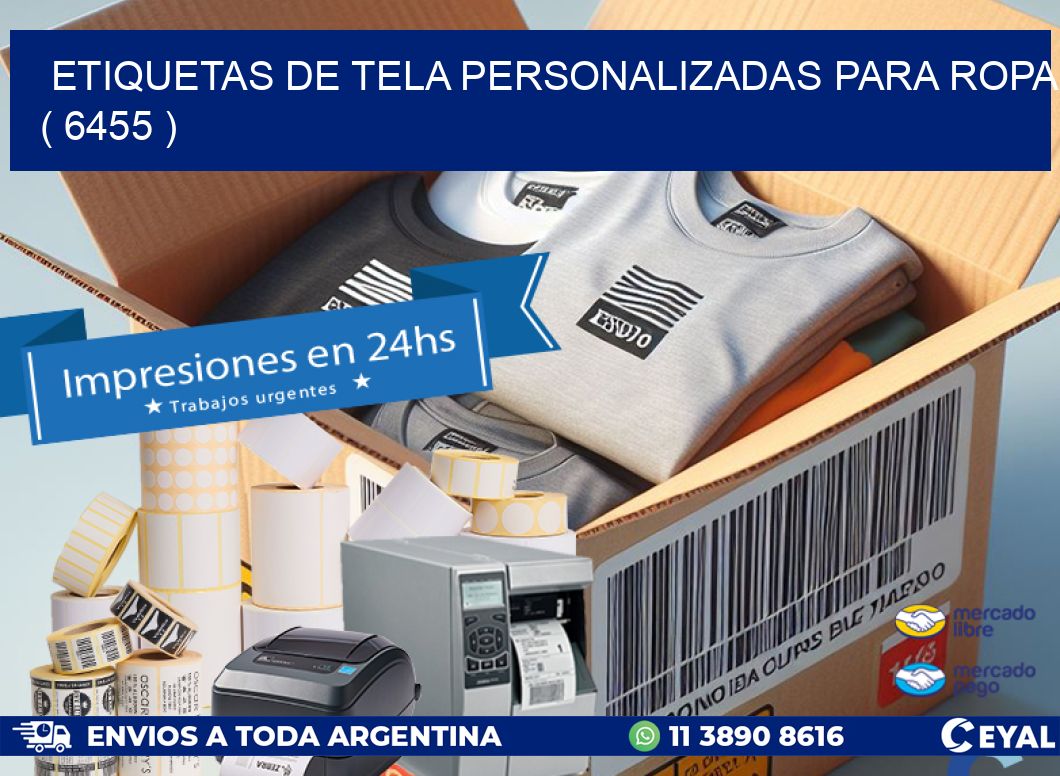 ETIQUETAS DE TELA PERSONALIZADAS PARA ROPA ( 6455 )