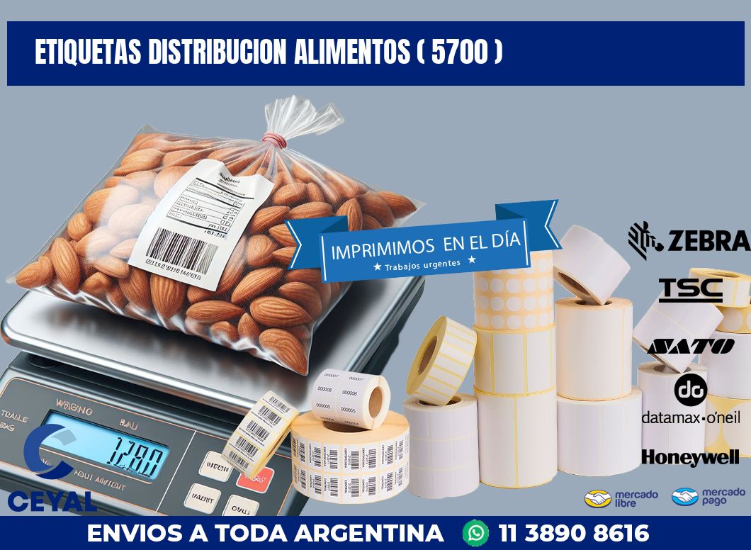 ETIQUETAS DISTRIBUCION ALIMENTOS ( 5700 )