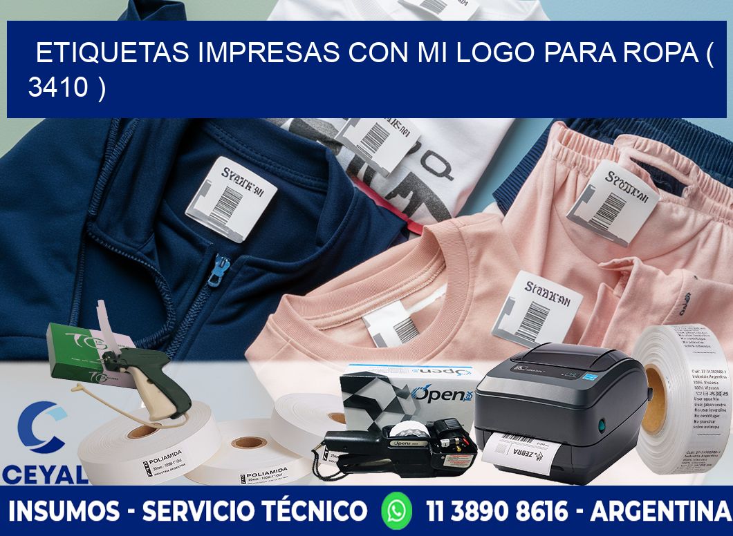 ETIQUETAS IMPRESAS CON MI LOGO PARA ROPA ( 3410 )