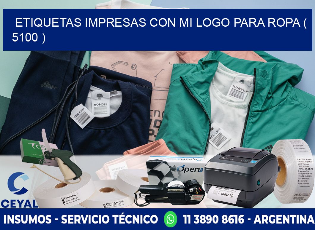 ETIQUETAS IMPRESAS CON MI LOGO PARA ROPA ( 5100 )