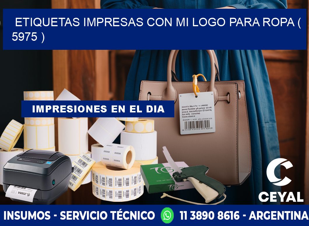 ETIQUETAS IMPRESAS CON MI LOGO PARA ROPA ( 5975 )