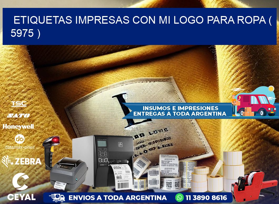 ETIQUETAS IMPRESAS CON MI LOGO PARA ROPA ( 5975 )