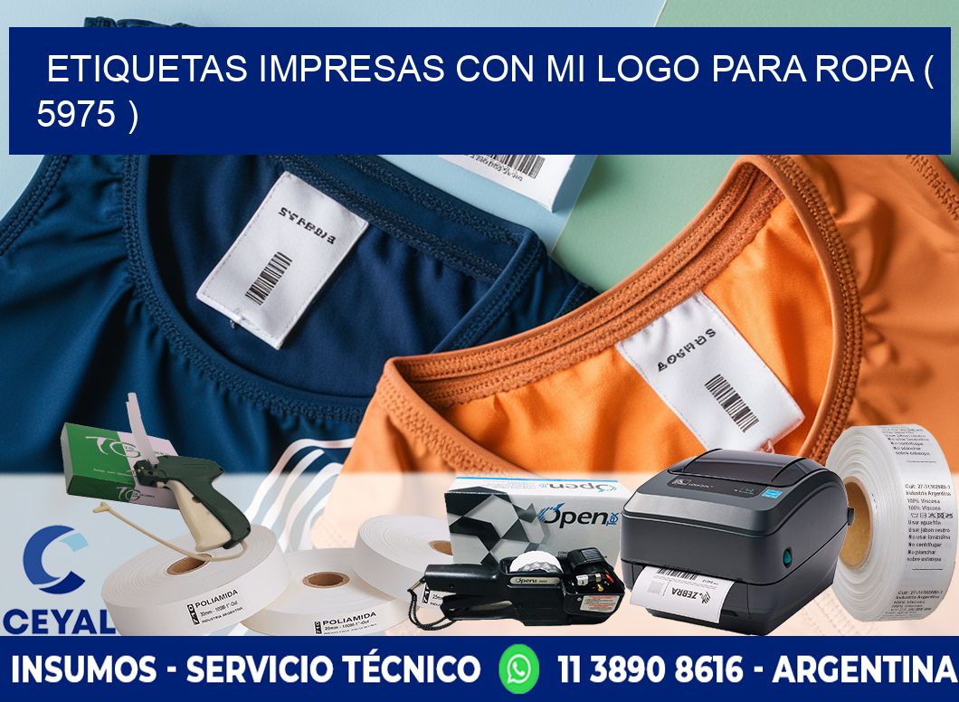 ETIQUETAS IMPRESAS CON MI LOGO PARA ROPA ( 5975 )
