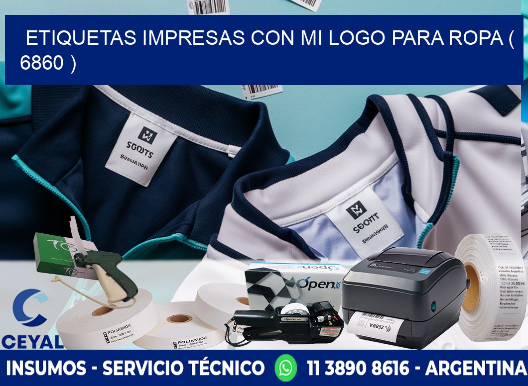 ETIQUETAS IMPRESAS CON MI LOGO PARA ROPA ( 6860 )