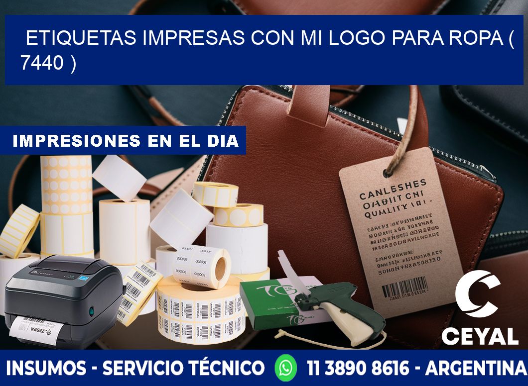 ETIQUETAS IMPRESAS CON MI LOGO PARA ROPA ( 7440 )