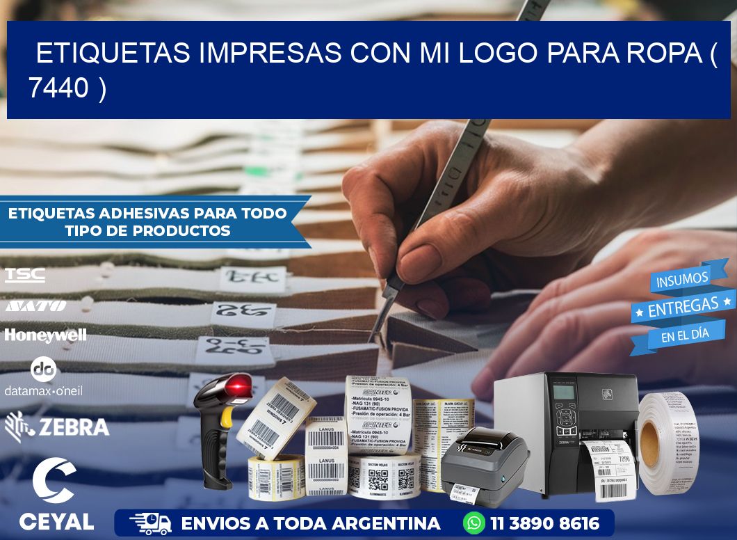 ETIQUETAS IMPRESAS CON MI LOGO PARA ROPA ( 7440 )