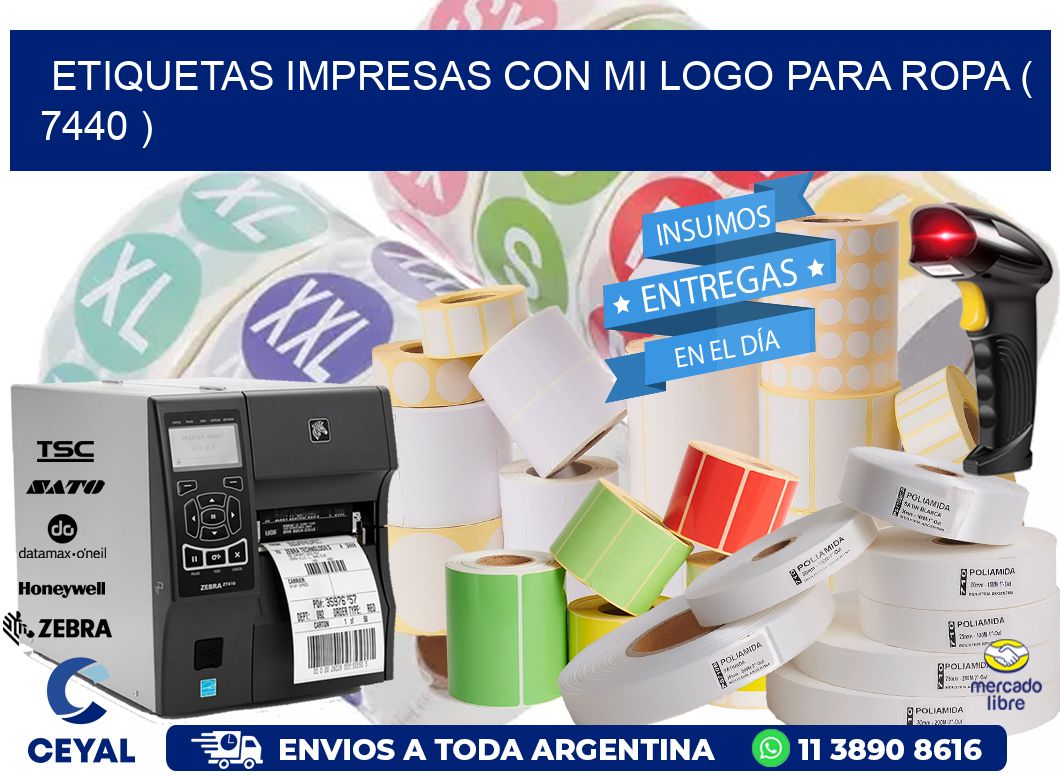 ETIQUETAS IMPRESAS CON MI LOGO PARA ROPA ( 7440 )