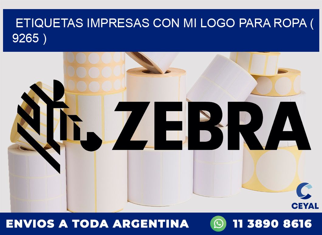 ETIQUETAS IMPRESAS CON MI LOGO PARA ROPA ( 9265 )