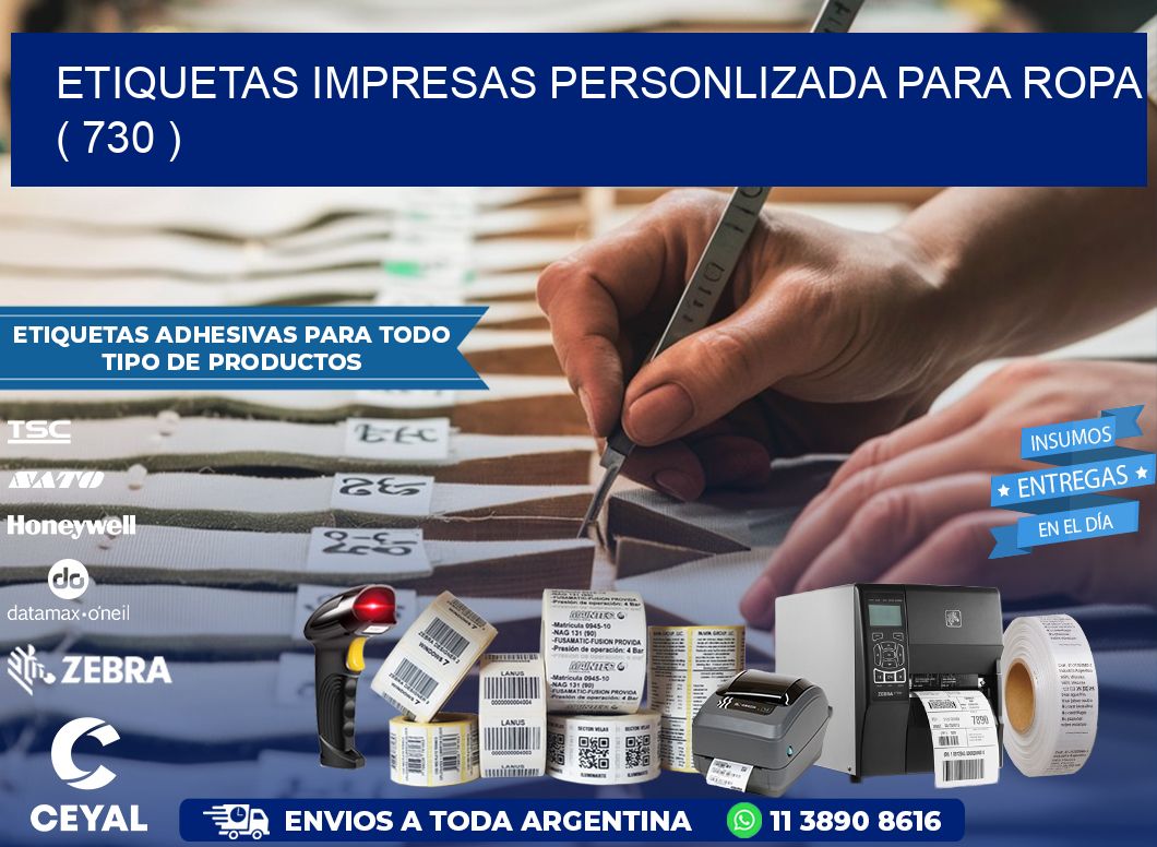 ETIQUETAS IMPRESAS PERSONLIZADA PARA ROPA   ( 730 )