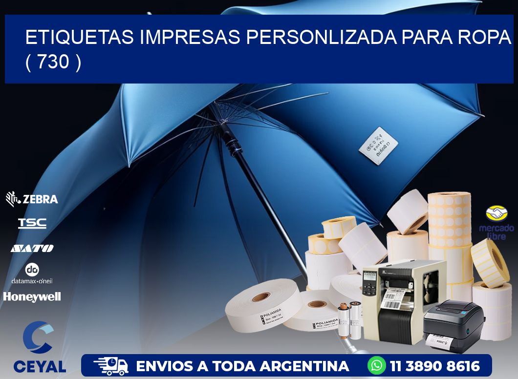 ETIQUETAS IMPRESAS PERSONLIZADA PARA ROPA   ( 730 )