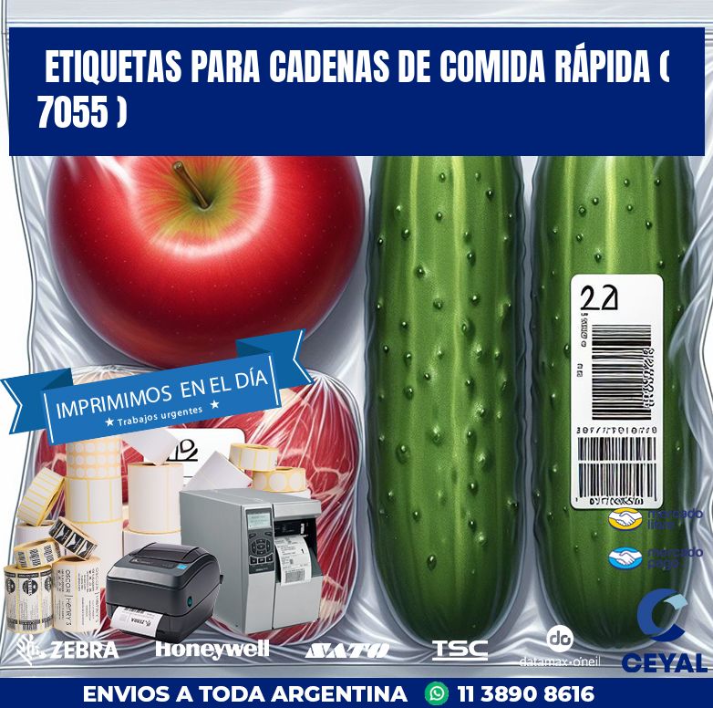 ETIQUETAS PARA CADENAS DE COMIDA RÁPIDA ( 7055 )