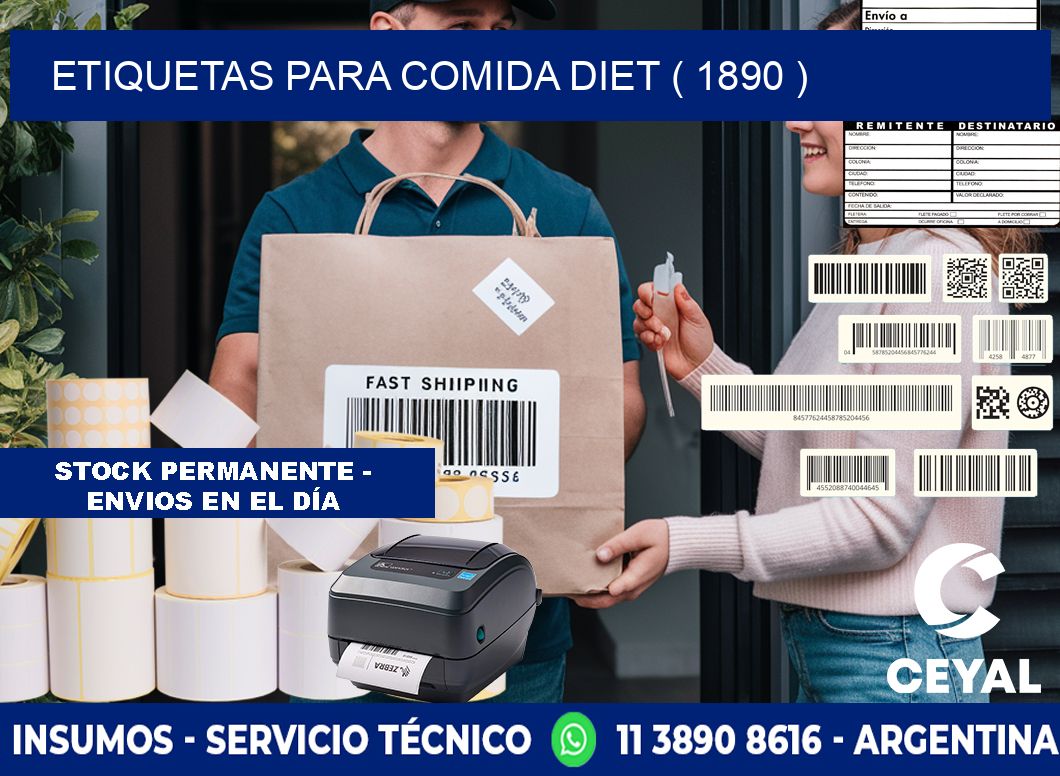 ETIQUETAS PARA COMIDA DIET ( 1890 )