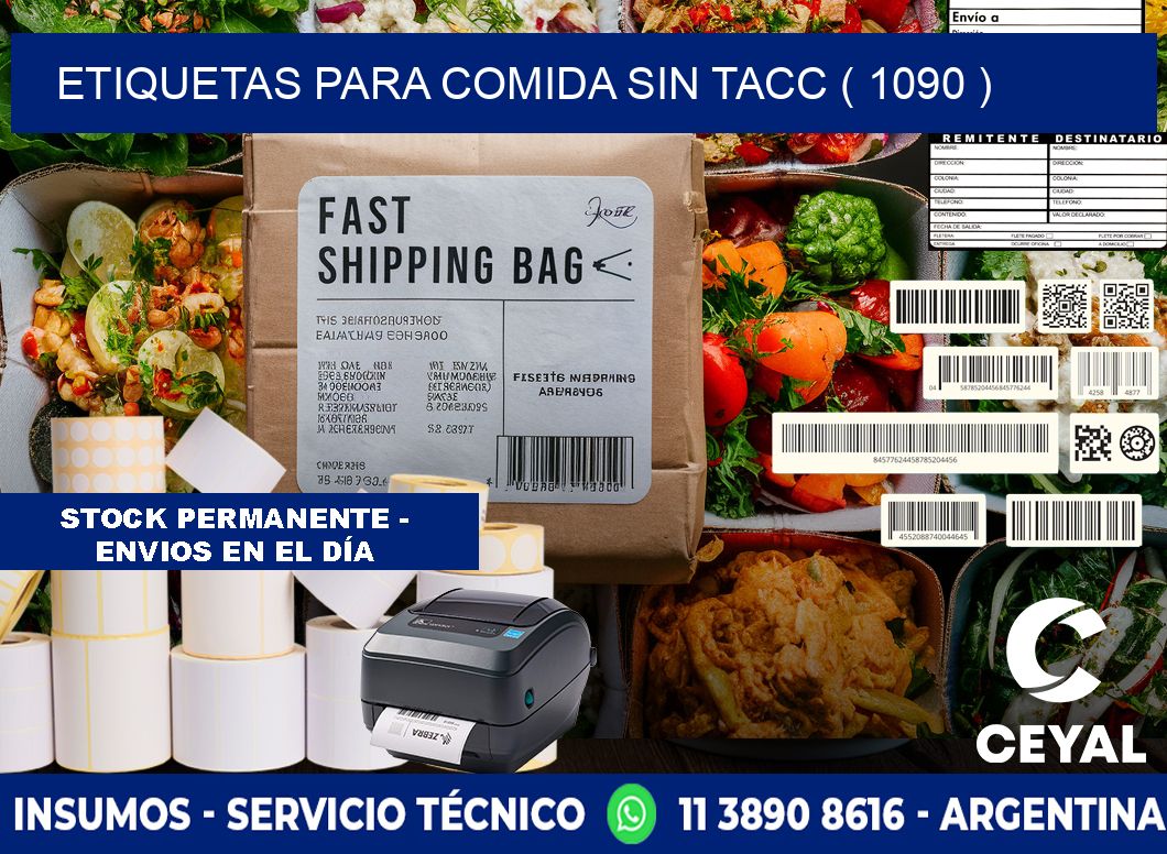 ETIQUETAS PARA COMIDA SIN TACC ( 1090 )
