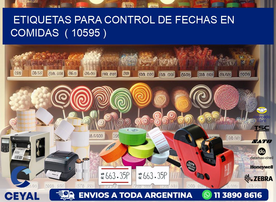 ETIQUETAS PARA CONTROL DE FECHAS EN COMIDAS  ( 10595 )
