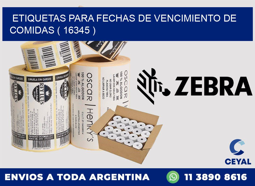 ETIQUETAS PARA FECHAS DE VENCIMIENTO DE COMIDAS ( 16345 )
