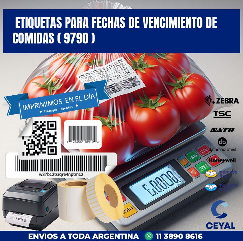 ETIQUETAS PARA FECHAS DE VENCIMIENTO DE COMIDAS ( 9790 )