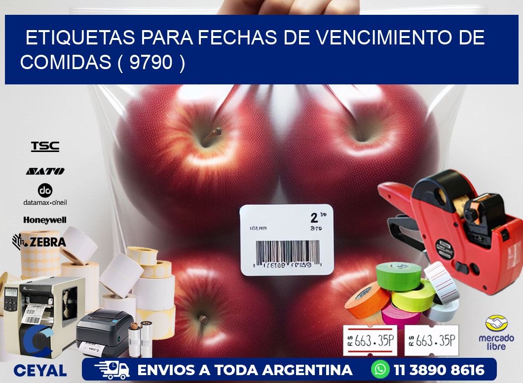 ETIQUETAS PARA FECHAS DE VENCIMIENTO DE COMIDAS ( 9790 )