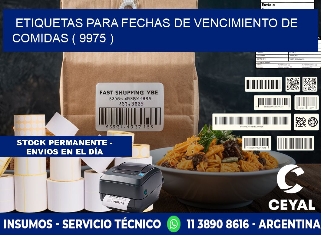 ETIQUETAS PARA FECHAS DE VENCIMIENTO DE COMIDAS ( 9975 )