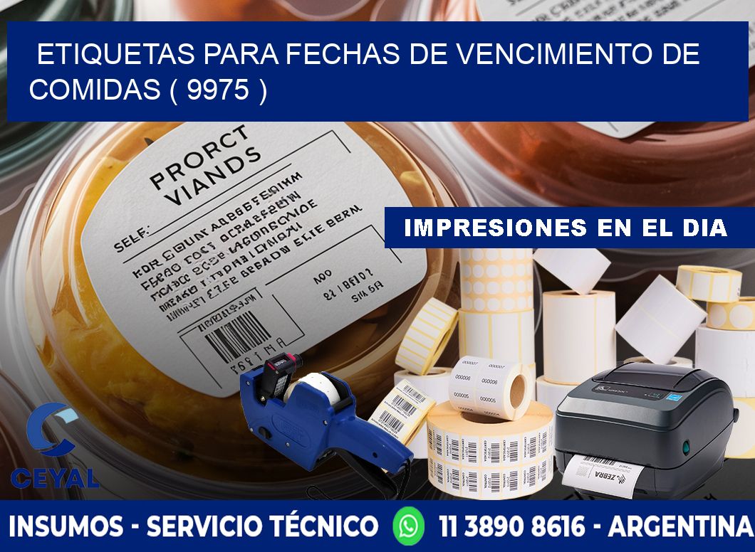 ETIQUETAS PARA FECHAS DE VENCIMIENTO DE COMIDAS ( 9975 )