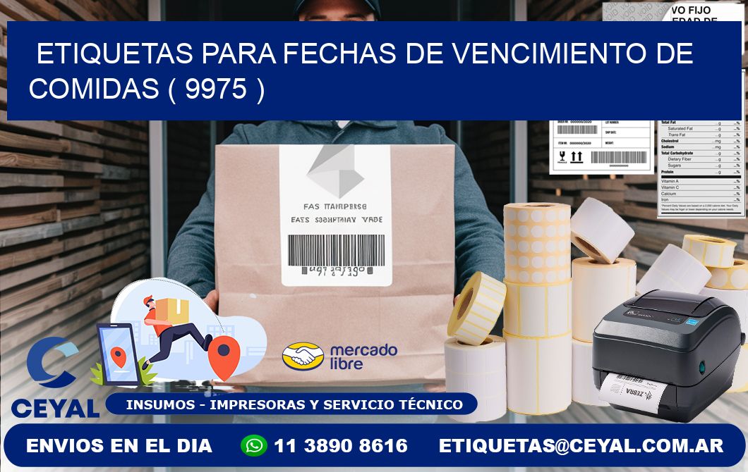 ETIQUETAS PARA FECHAS DE VENCIMIENTO DE COMIDAS ( 9975 )
