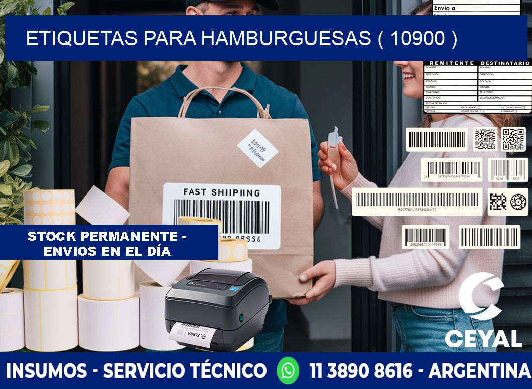 ETIQUETAS PARA HAMBURGUESAS ( 10900 )