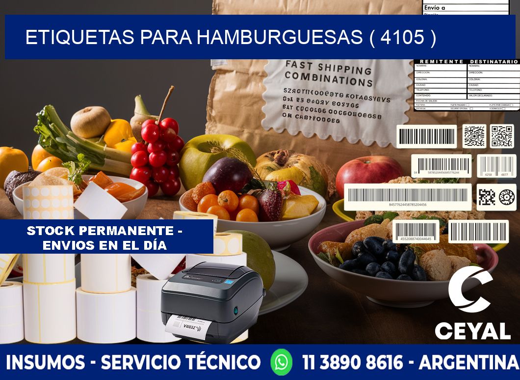 ETIQUETAS PARA HAMBURGUESAS ( 4105 )