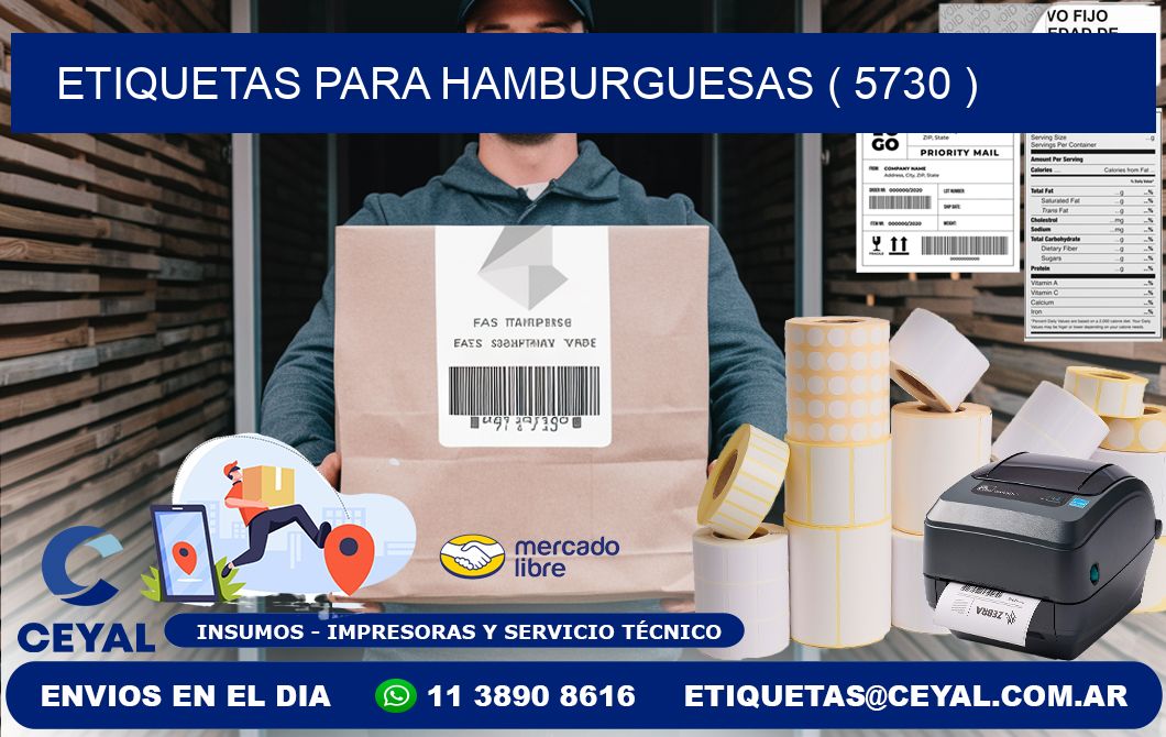 ETIQUETAS PARA HAMBURGUESAS ( 5730 )