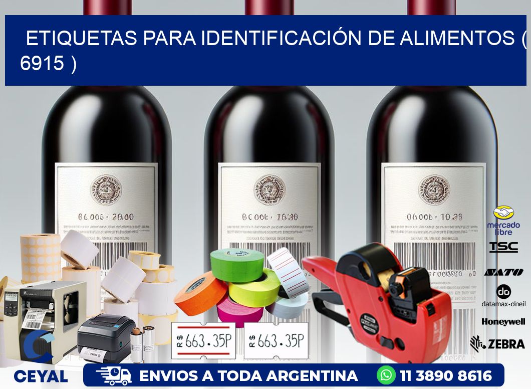 ETIQUETAS PARA IDENTIFICACIÓN DE ALIMENTOS ( 6915 )