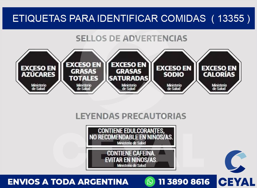 ETIQUETAS PARA IDENTIFICAR COMIDAS  ( 13355 )