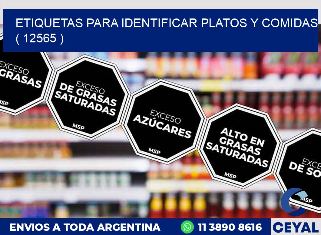 ETIQUETAS PARA IDENTIFICAR PLATOS Y COMIDAS  ( 12565 )