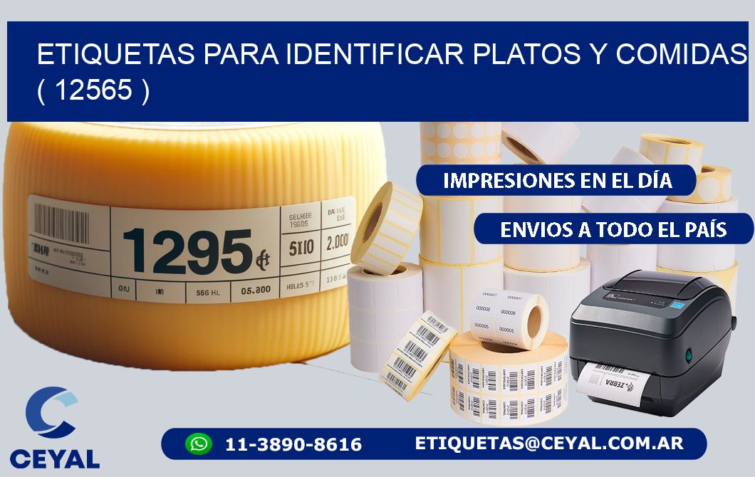 ETIQUETAS PARA IDENTIFICAR PLATOS Y COMIDAS  ( 12565 )