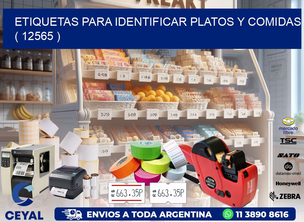 ETIQUETAS PARA IDENTIFICAR PLATOS Y COMIDAS  ( 12565 )
