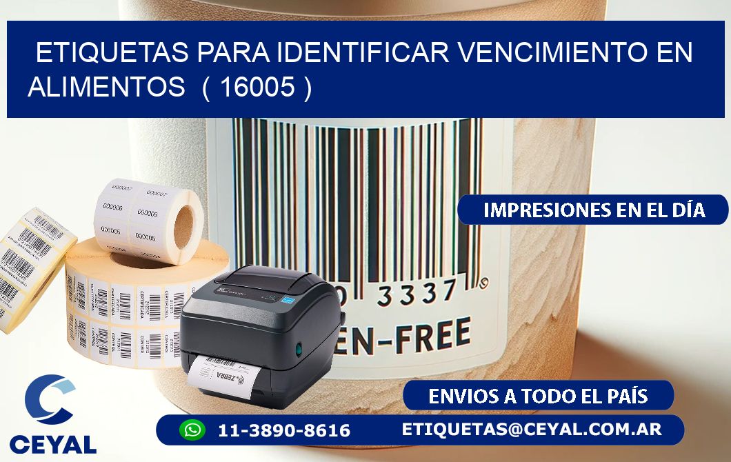 ETIQUETAS PARA IDENTIFICAR VENCIMIENTO EN ALIMENTOS  ( 16005 )