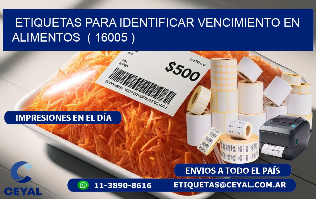 ETIQUETAS PARA IDENTIFICAR VENCIMIENTO EN ALIMENTOS  ( 16005 )
