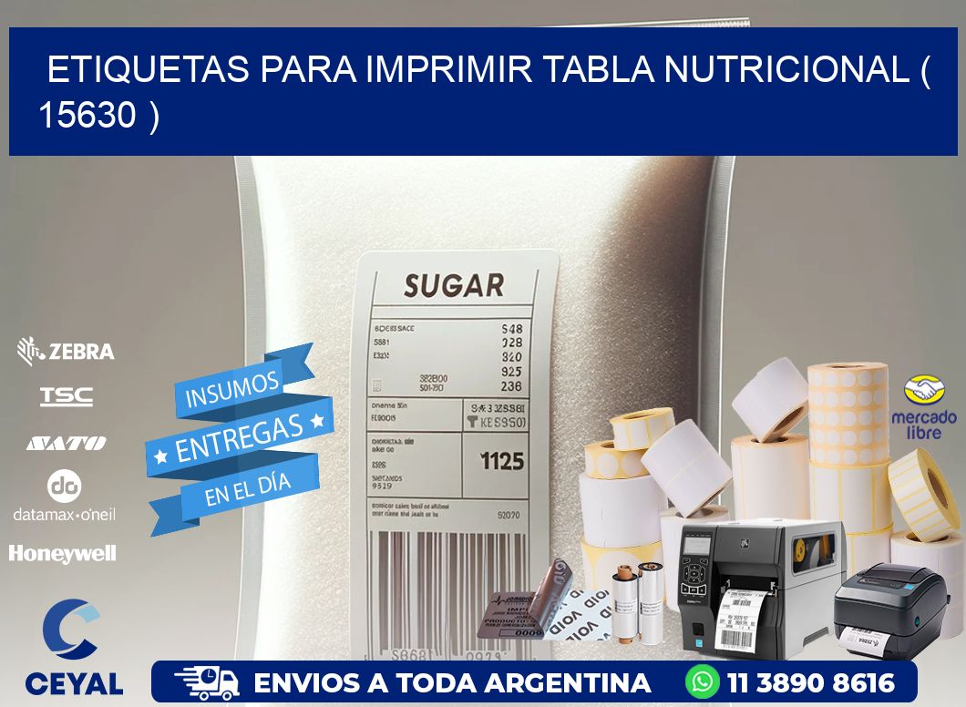 ETIQUETAS PARA IMPRIMIR TABLA NUTRICIONAL ( 15630 )