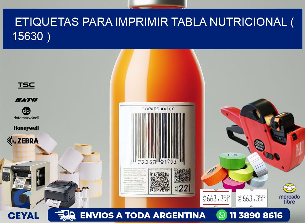 ETIQUETAS PARA IMPRIMIR TABLA NUTRICIONAL ( 15630 )