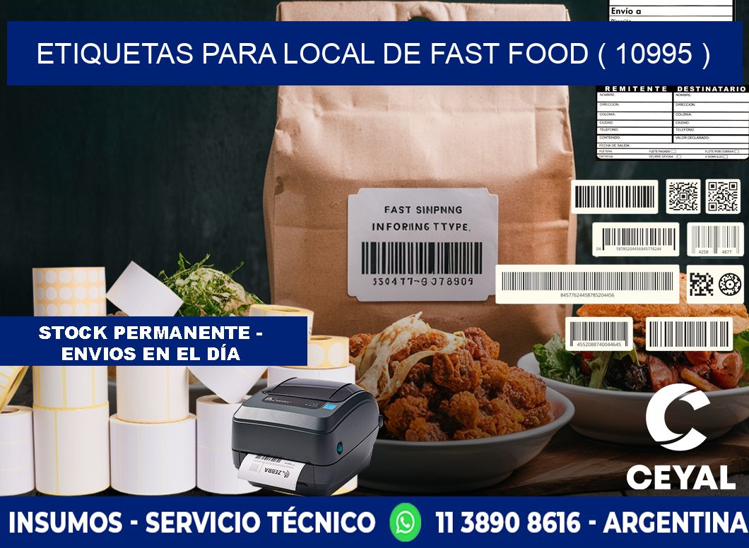 ETIQUETAS PARA LOCAL DE FAST FOOD ( 10995 )