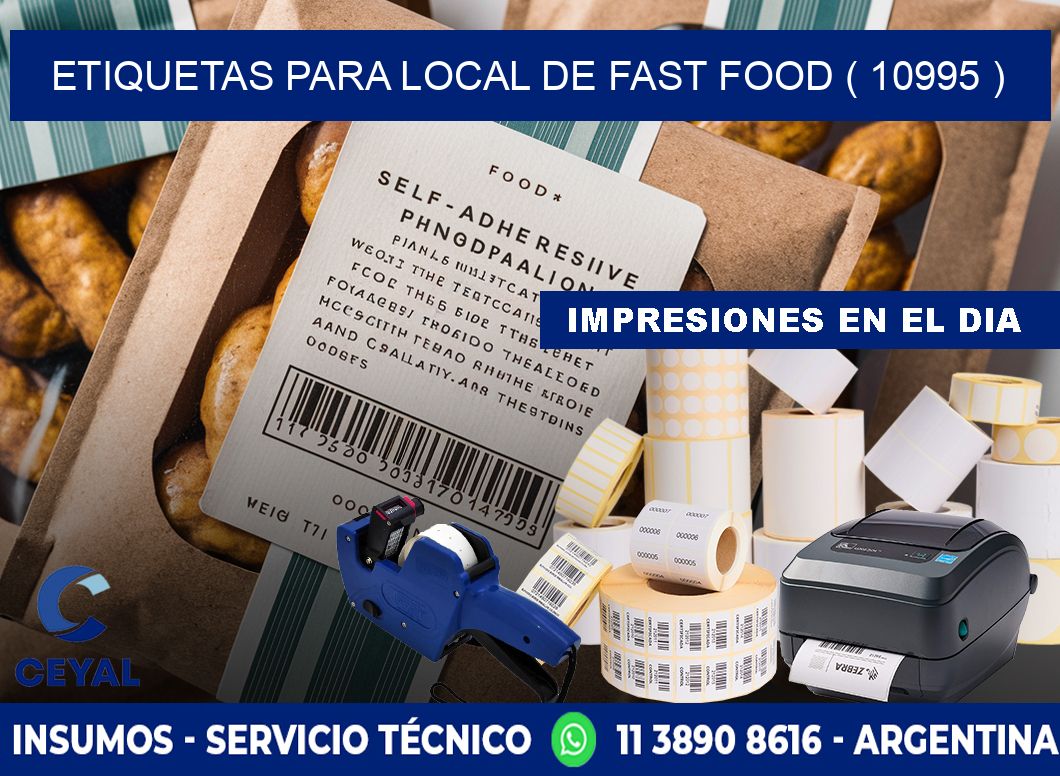 ETIQUETAS PARA LOCAL DE FAST FOOD ( 10995 )