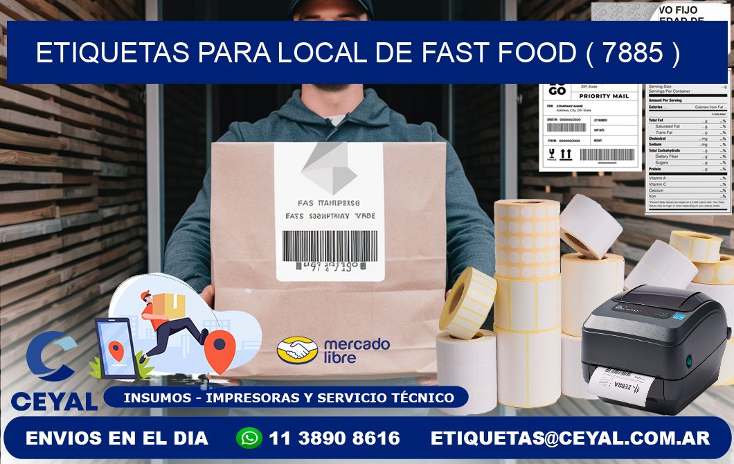 ETIQUETAS PARA LOCAL DE FAST FOOD ( 7885 )
