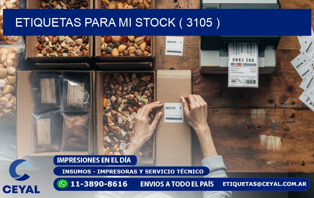 ETIQUETAS PARA MI STOCK ( 3105 )